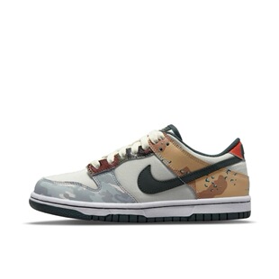 NikeDunk SE 合成革 不对称鸳鸯 轻便GS 低帮 板鞋DB1909-100