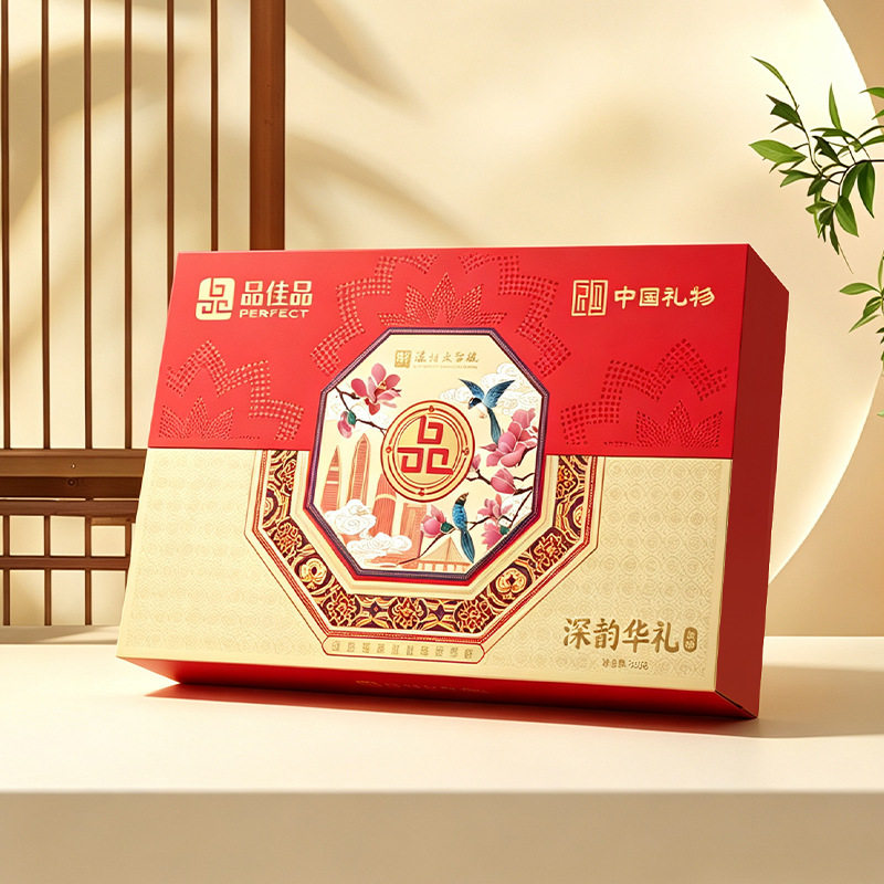 深韵华礼蛋黄白莲蓉陈皮红豆沙黑芝麻紫薯月饼中秋礼盒企业节日礼
