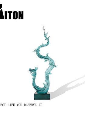 新中式轻奢龙凤呈祥摆件