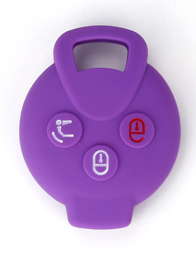 适用奔驰斯玛特直板3键硅胶钥匙套软胶锁匙包smart车防盗器保护套