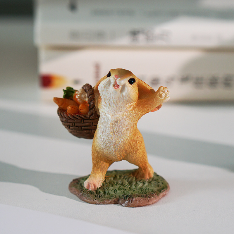 花园卡通可爱小兔子花盆装饰造景阳台树脂动物摆件庭院花庭院摆件