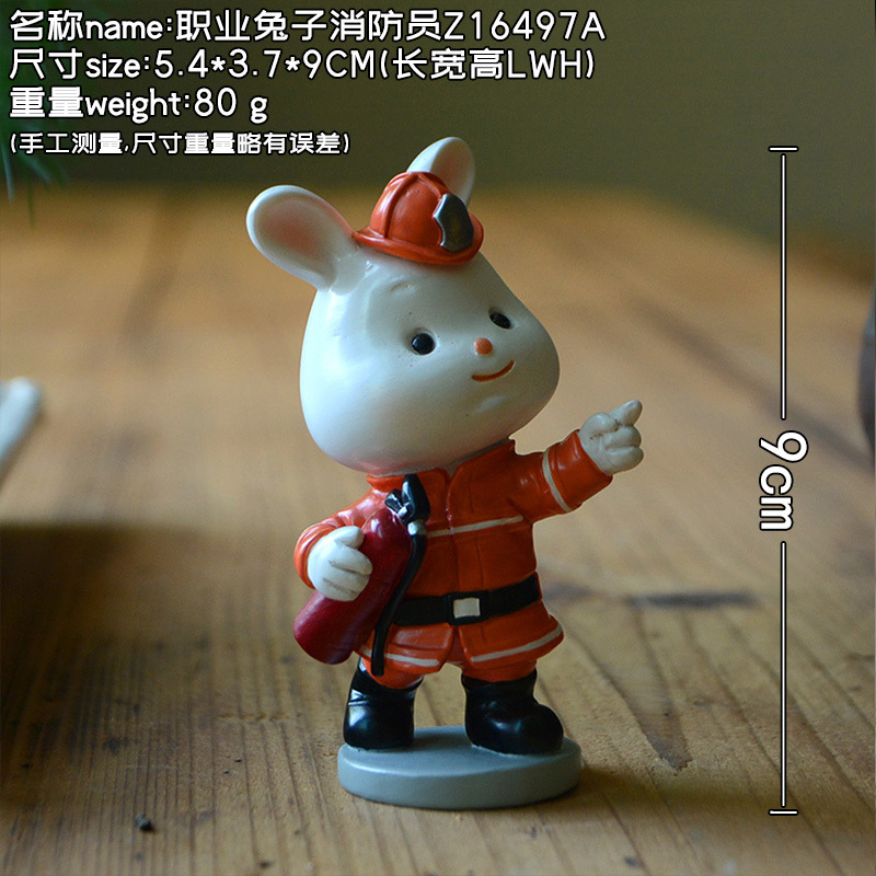 创意职业医生小兔子摆件工艺品装饰礼品办公室少女可爱礼物