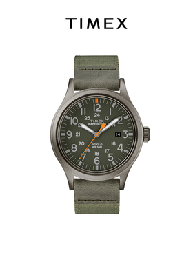 TIMEX天美时远征系列手表夜光24小时日历绿表盘石英男表TW4B14000