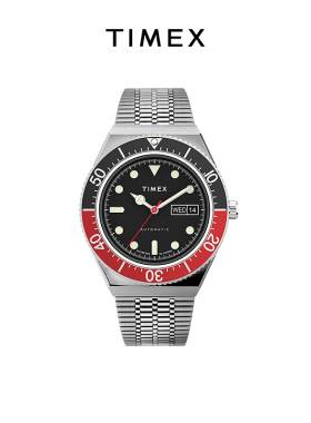 TIMEX天美时Q系列可乐圈潜水夜光编织复古日历机械机芯TW2U83400