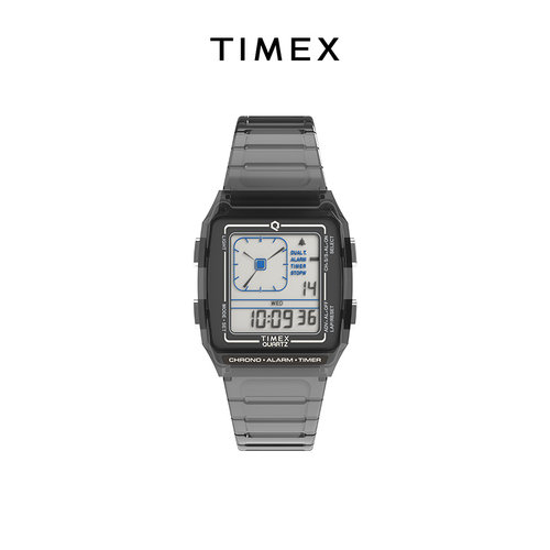 TIMEX天美时Q系列数字显示复古方表夜光手表男款TW2W45000