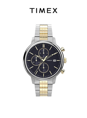 TIMEX天美时Chicago系列潮流不锈钢表带时尚复古手表男TW2W13300