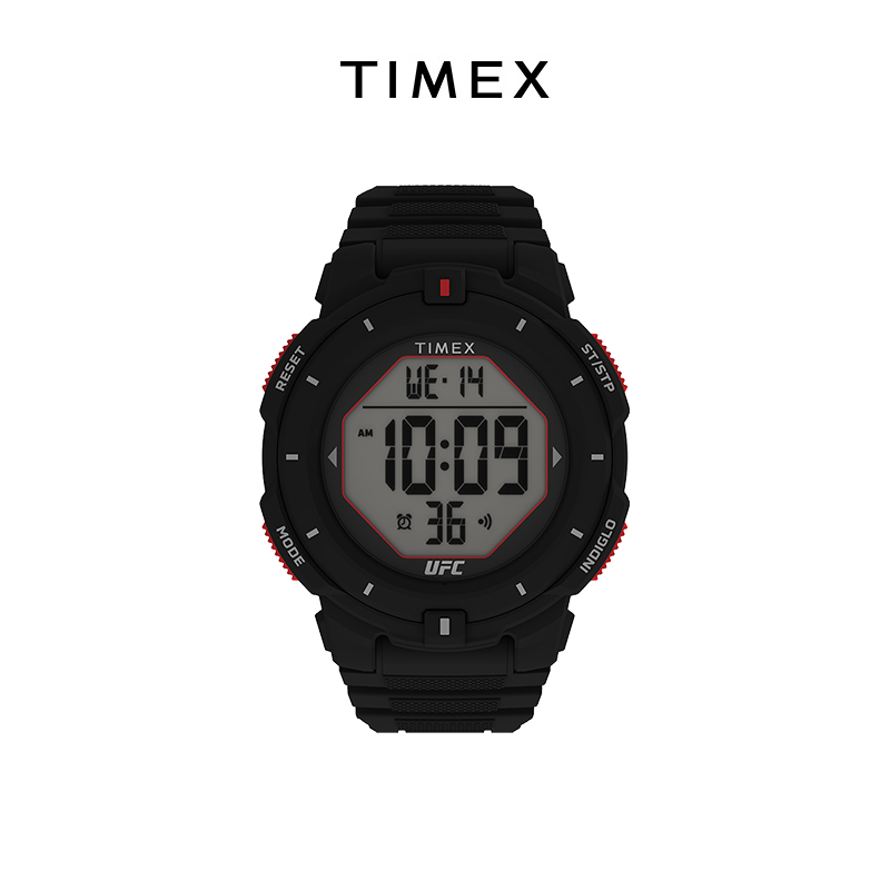 TIMEX天美时联名UFC RUMBLE夜光计时码表防水运动手表男TW5M59700