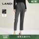 商场同款 女直筒长裤 LANDI深灰色羊毛通勤显瘦修身 裤 冬新品 西装
