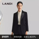 外套女盘扣西服秋新品 缎面提花翻领西装 商场同款 LANDI新中式