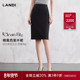 半裙女2026春新品 LANDI深灰色精裁高腰简约职业西装 CLEAN FIT