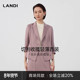 高阶通勤LANDI鎏光缎面肌理收腰小西装 商场同款 外套2025春新品