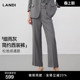 裤 松弛感通勤LANDI细雨灰高级感宽松直筒西装 女春新品 商场同款
