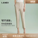 裤 LANDI米色立体中缝设计直筒显瘦九分西装 女夏新品 都市轻通勤