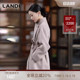 女毛呢外套冬新品 LANDI蓝地艺术感双面呢大衣长款 绵羊毛山羊绒