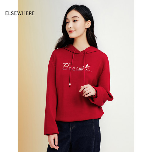 ELSEWHERE珂思渐变减龄圆领卫衣
