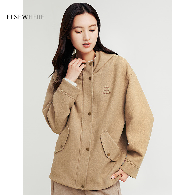 ELSEWHERE珂思绵羊毛休闲外套