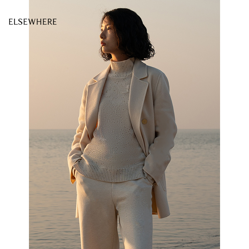 毛呢外套女大衣ELSEWHERE珂思
