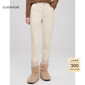 翻边烟管牛仔裤 ELSEWHERE珂思商场同款 2025冬新款 新疆长绒棉