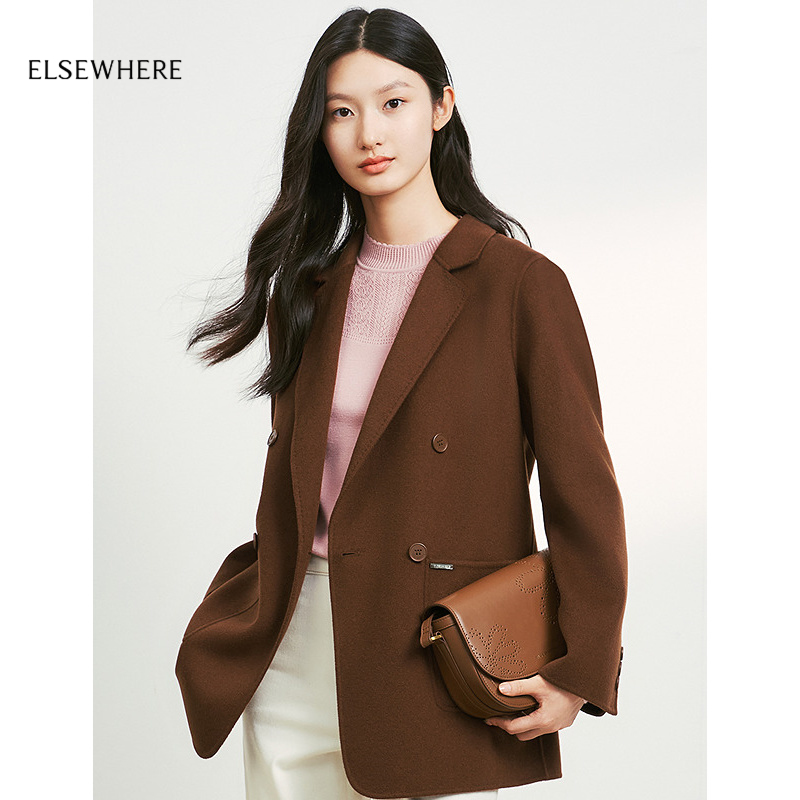 ELSEWHERE珂思毛呢外套女大衣