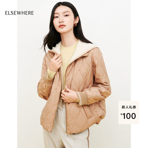 连帽翻领棉服外套ELSEWHERE珂思