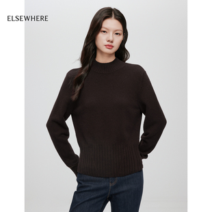 半高领套头针织衫 ELSEWHERE珂思商场同款 2025冬新款 羊毛羊绒