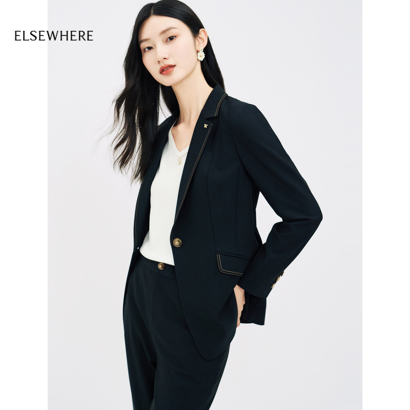 醋酸一粒扣西装外套珂思