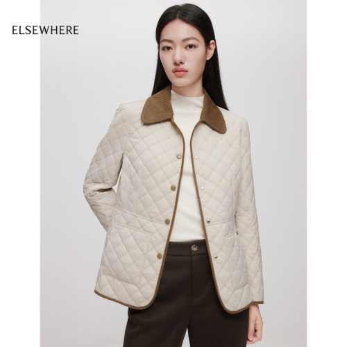 珂思经典菱格纹轻薄棉服