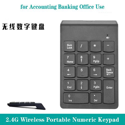 2.4G Wireless Portable Numeric Keypad, Mini Number Pad