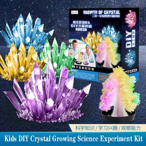 Kids DIY Crystal Growing Science Experiment Kit, STEM Toy
