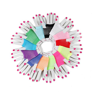 Multi-Color Short Fishnet Gloves for Halloween & Nightclub