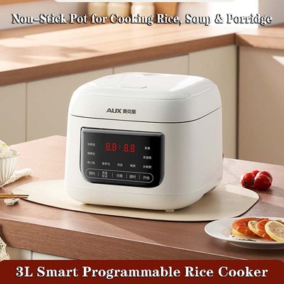 3L Smart Rice Cooker, Non-Stick Cooker for Cooking Rice/Soup