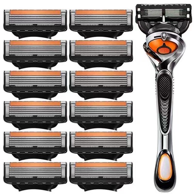 5-Blade Manual Razor for Men - Universal 5-Layer Razor Heads
