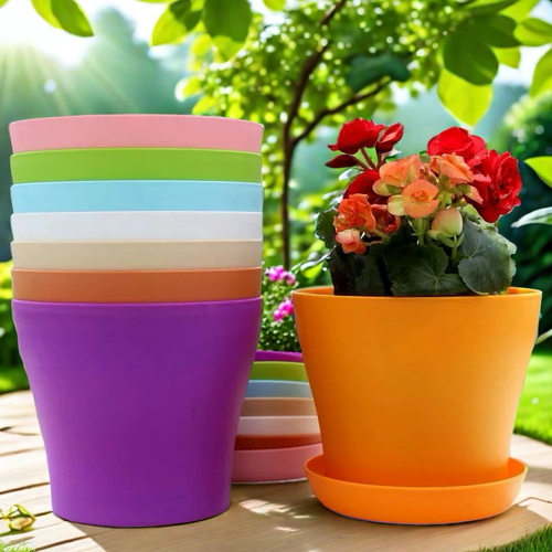 Small Resin Succulent Planters, Mini Plastic Flower Pots
