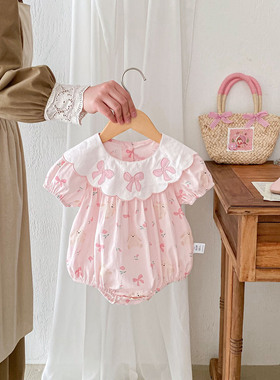 Princess Baby Girl Romper - Thin Short-Sleeve Soft Bodysuit