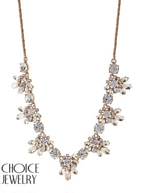 URCHOICE花朵水晶轻奢锁骨链
