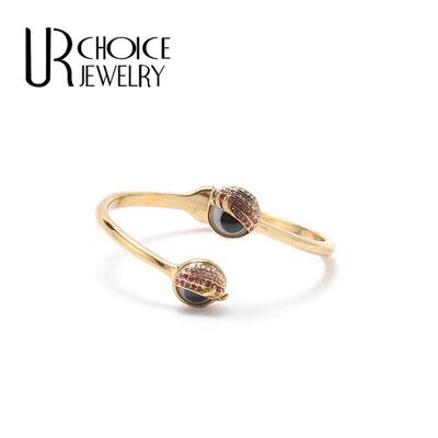 哥特风大眼睛开口手镯女