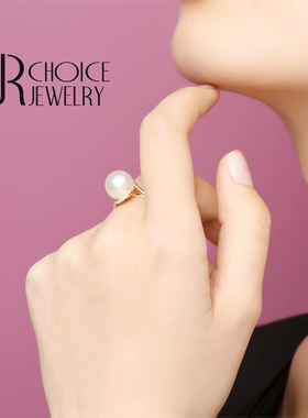 天然南洋金珠戒指