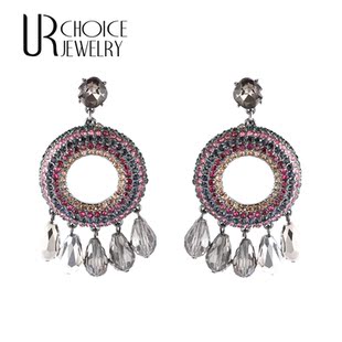 GENUINE CHOICE 彩宝石水滴坠饰耳环 美国I.N.C原单正品