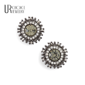 英国新兴品牌MarchS雅致黑色圆形耳钉耳针 GENUINE CHOICE