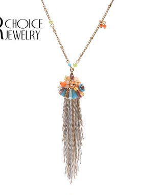 百搭流苏项链毛衣链包邮