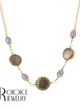 URCHOICE天然巴洛克珍珠项链