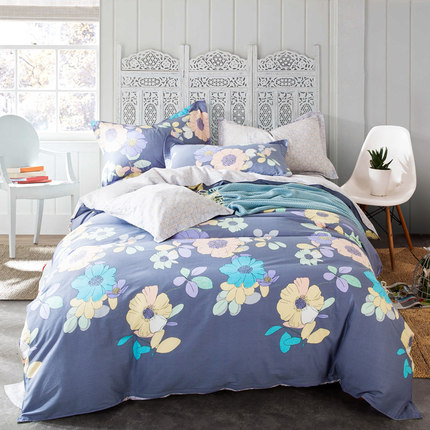 七好啄木鸟纯棉四件套全棉床品套件1.8m床上用品被套床单1.5米