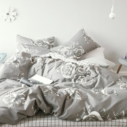 纯棉四件套全棉套件1.5米1.8m双人床上用品被套床单1.2m三件套