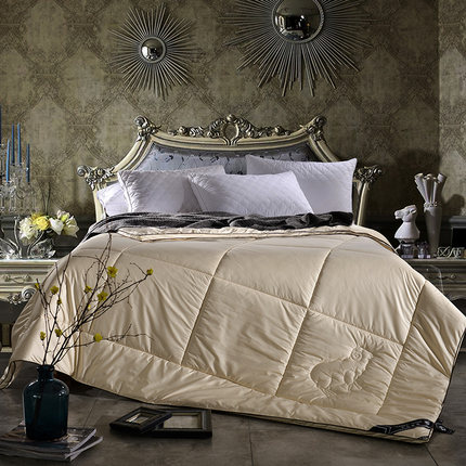 七好啄木鸟 100%羊绒被细羊毛被子被芯冬被加厚保暖 柔赛丝面料