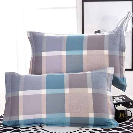 七好啄木鸟【一对装】全棉斜纹枕套枕芯套 纯棉枕头套 48*74枕套