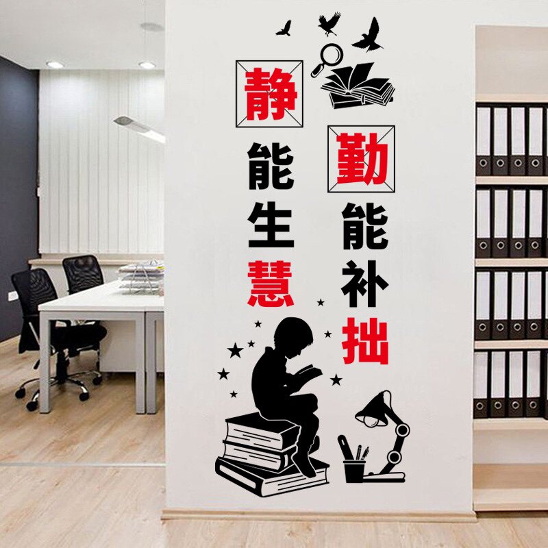 贴画文化墙培训班教室励志标语