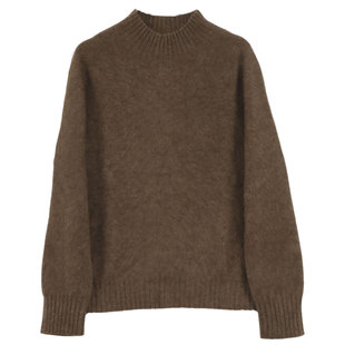 【李夫人专属】半高领拉绒针织上衣25187