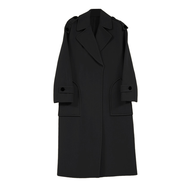 【小敏阿姨】长款绵羊毛外套GZ5088