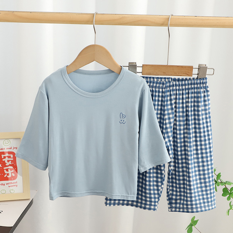 莫代尔儿童夏天薄款家居服