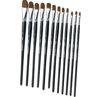 狼毫水粉笔油画笔丙烯画笔水彩笔美术生专用水彩画笔彩绘笔画笔排笔刷子颜料笔初学者勾线笔单只学生考试画画